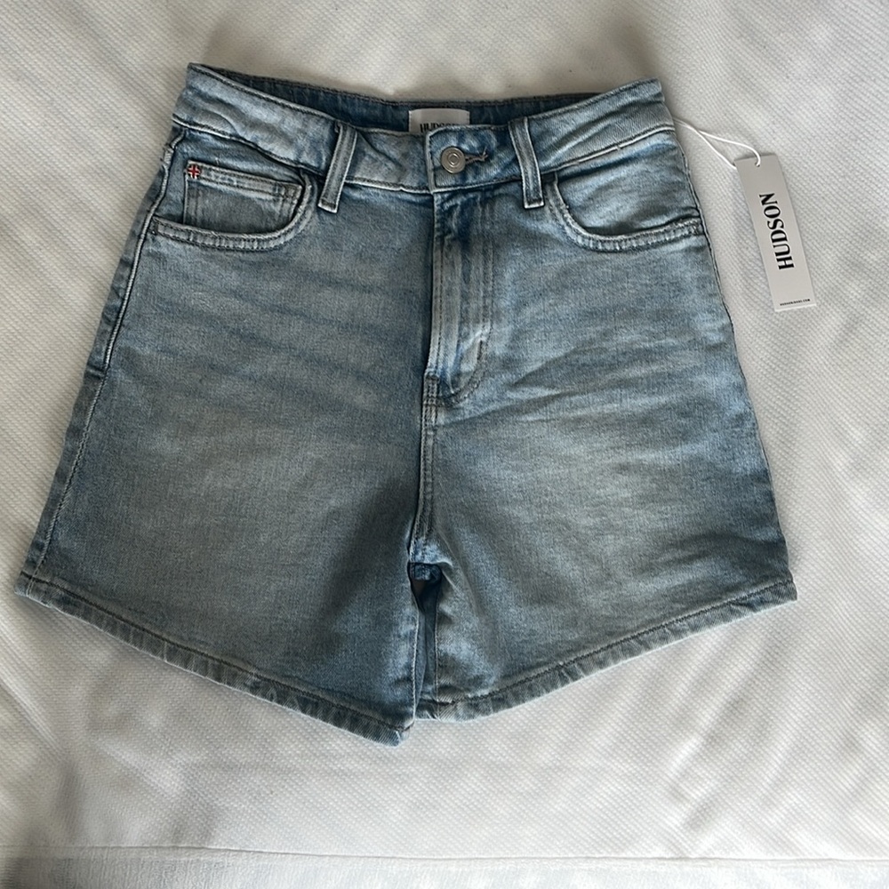 Hudson Jean Denim Relaxed Shorts High Waisted